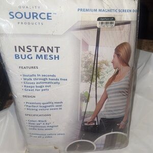Quality Source Instant Bug Mesh Premium Magnetic Screen Door 39x83”